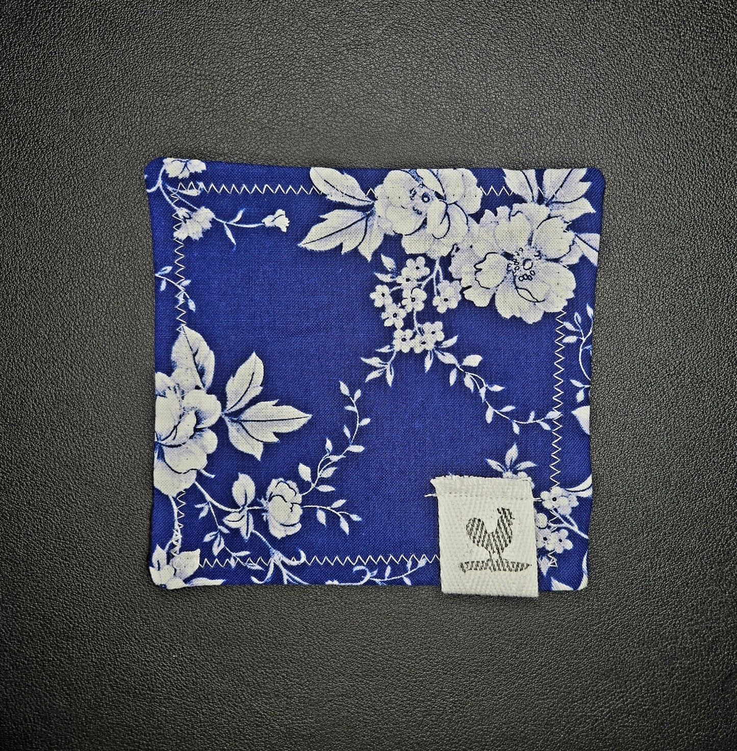 Rooster Ridge Rags Blue with White Flowers