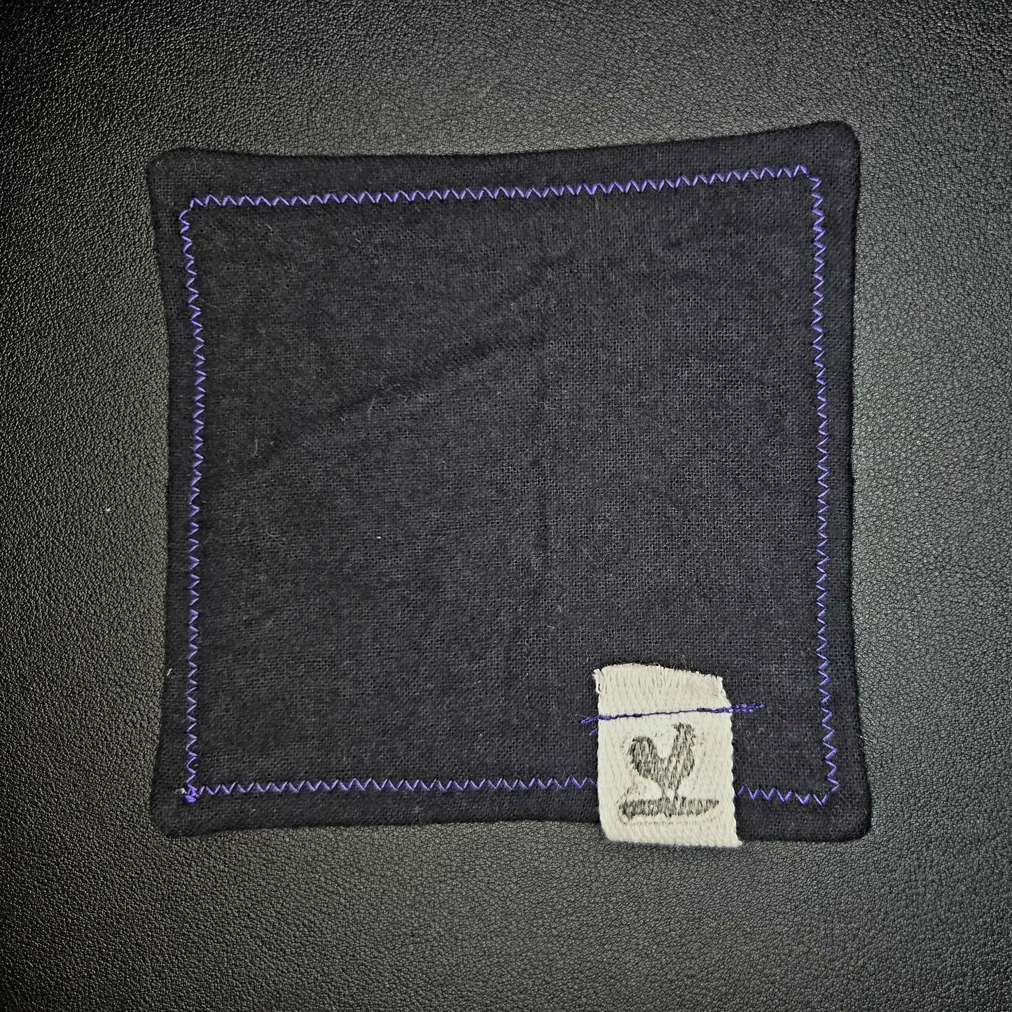 Rooster Ridge Rags Black with Purple Stitching