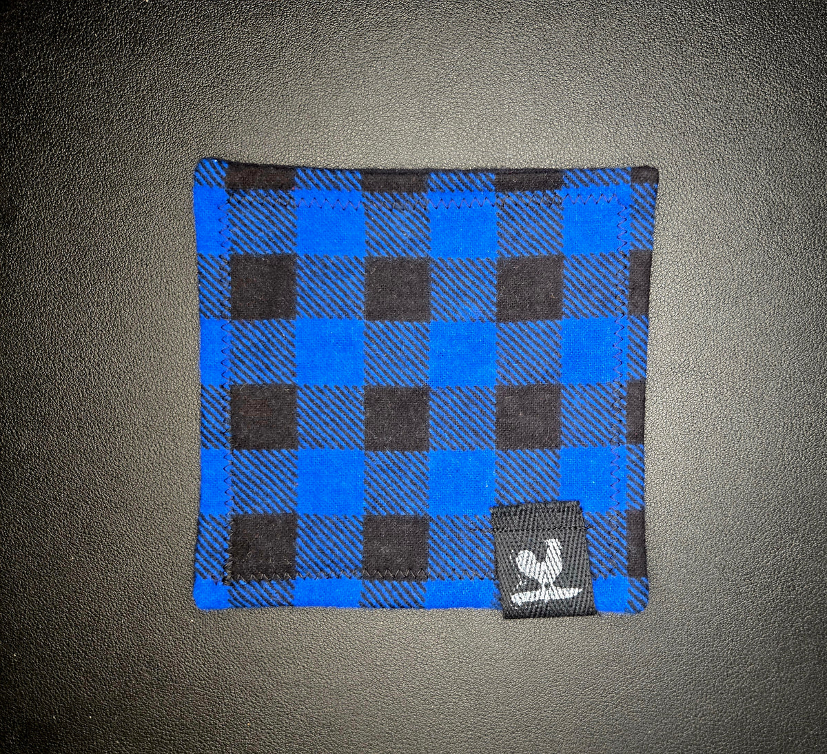 Rooster Ridge Rags Plaid: Black and Blue Flannel Black Tag