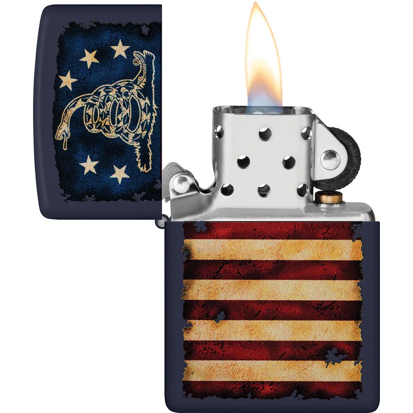 Zippo Don't Tread On Me Blue