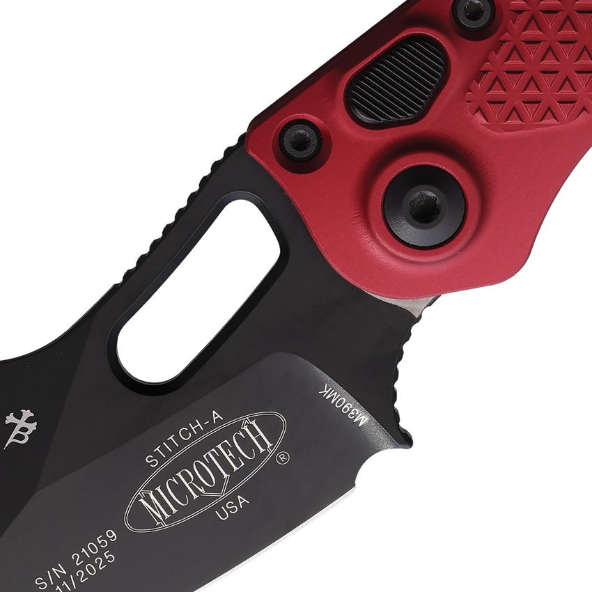 Microtech Auto Stitch Red