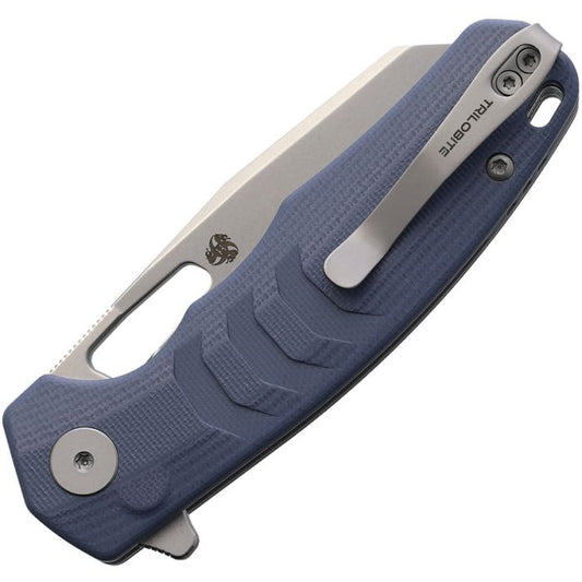 Petrified Fish Trilobite Blue