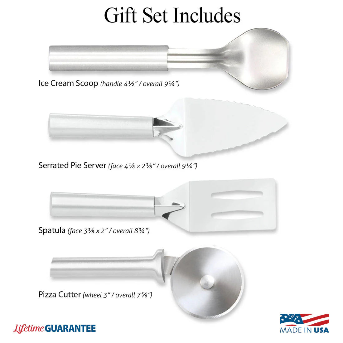 Rada Ultimate Utensil Set Silver Aluminum Handle