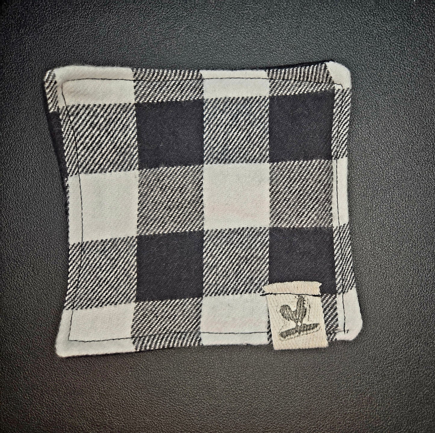 Rooster Ridge Rags Black and White Plaid Flannel