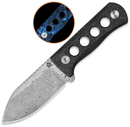 QSP Canary Neck Knife Glow in the Dark Blue