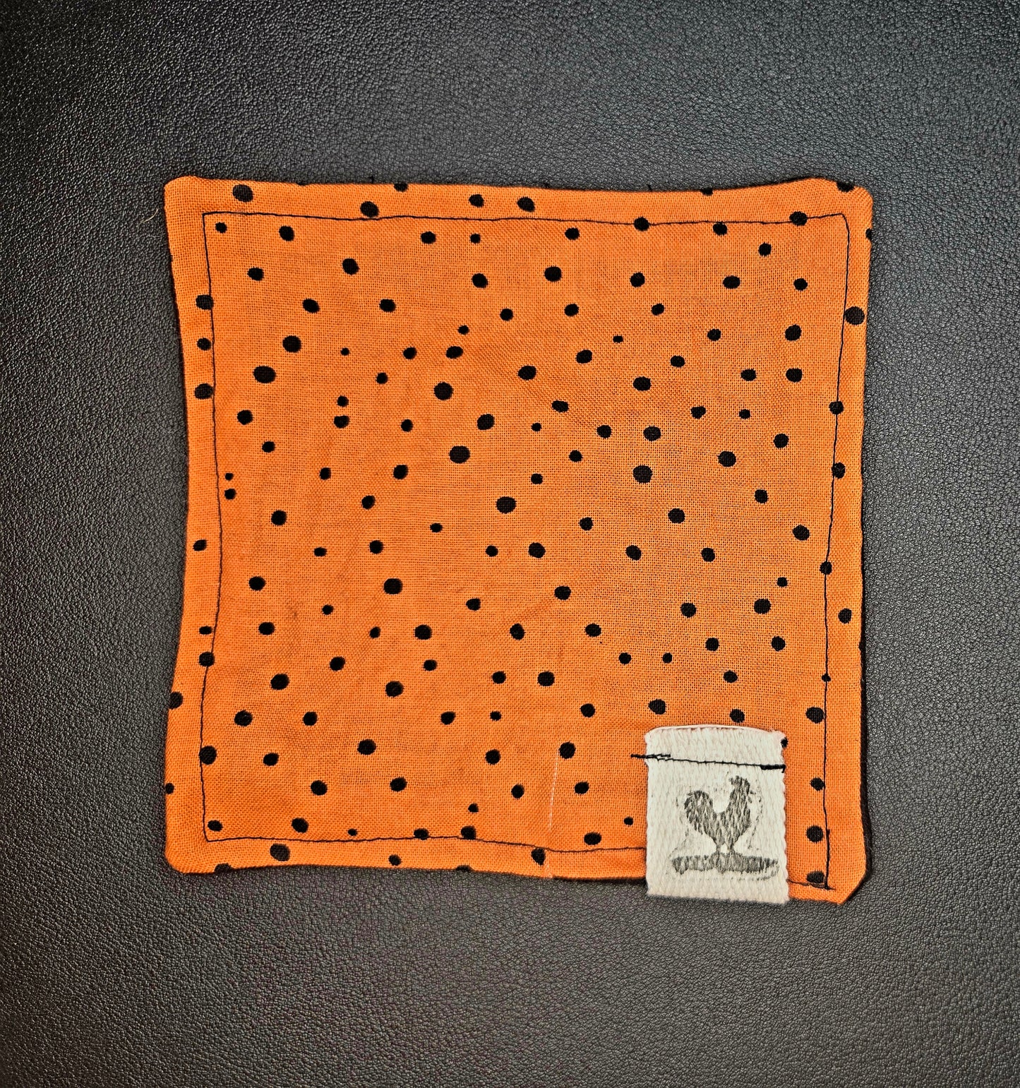 Rooster Ridge Rags Orange with Black Dots