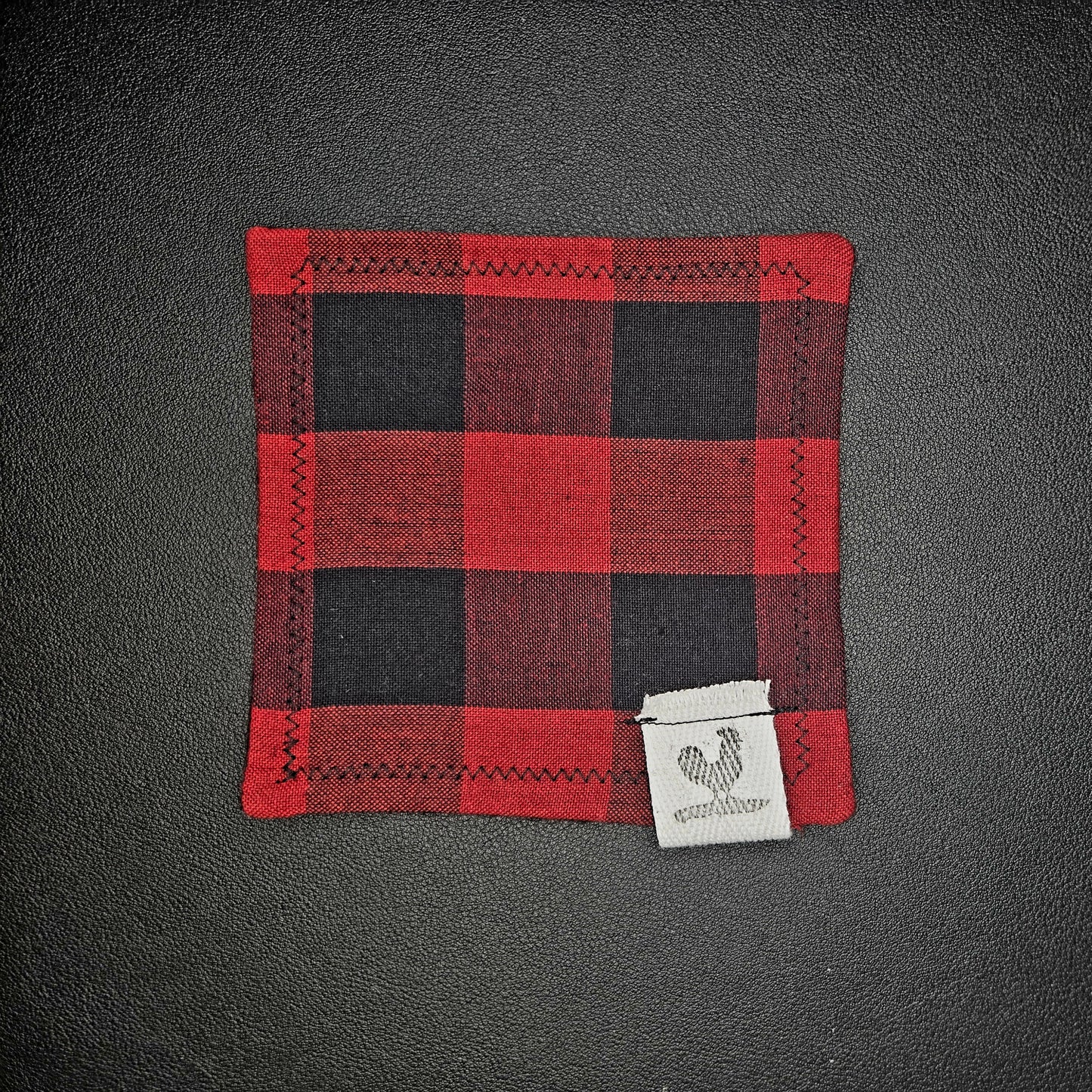 Rooster Ridge Rags Plaid: Black and Red Large