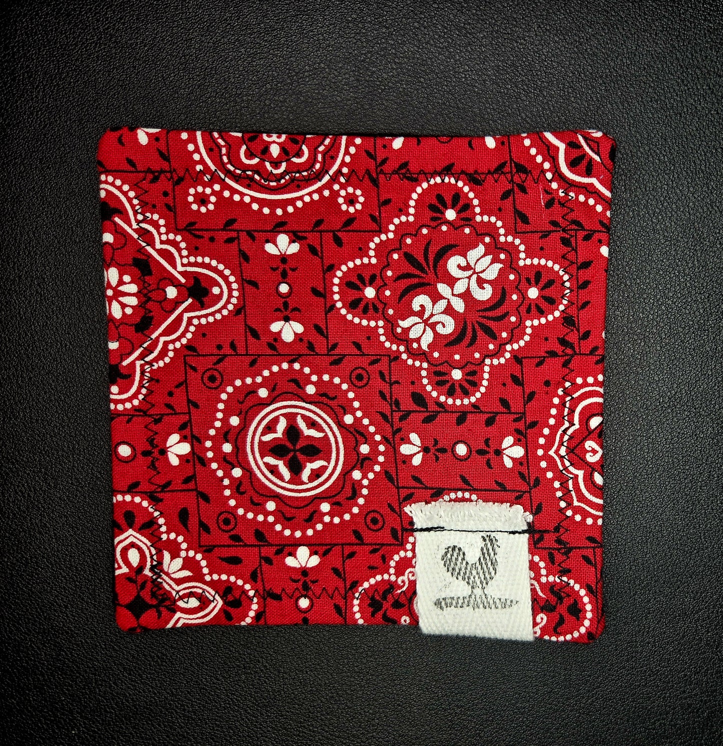Rooster Ridge Rags Red,Black, and White Floral Pattern