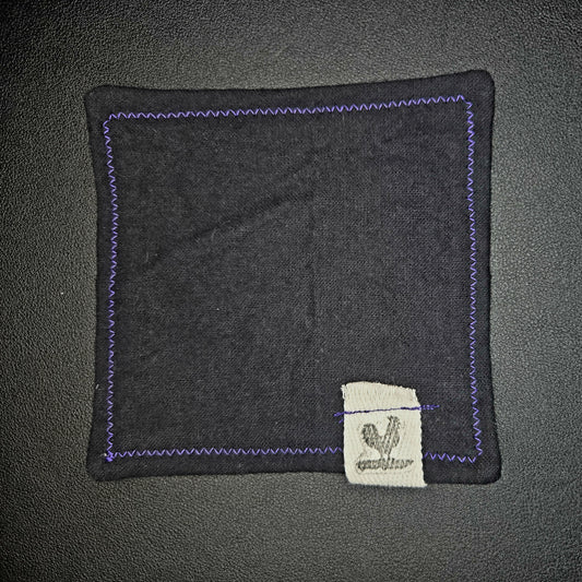Rooster Ridge Rags Black with Purple Stitching