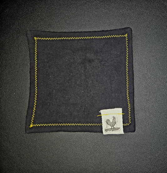 Rooster Ridge Rags Black with Yellow Stitching