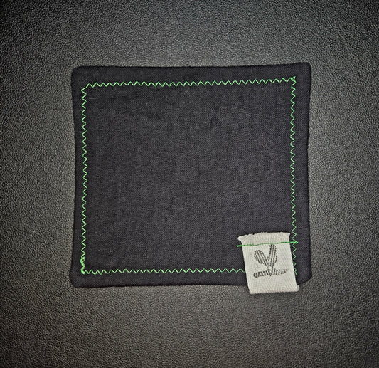 Rooster Ridge Rags Black with Green Stitching