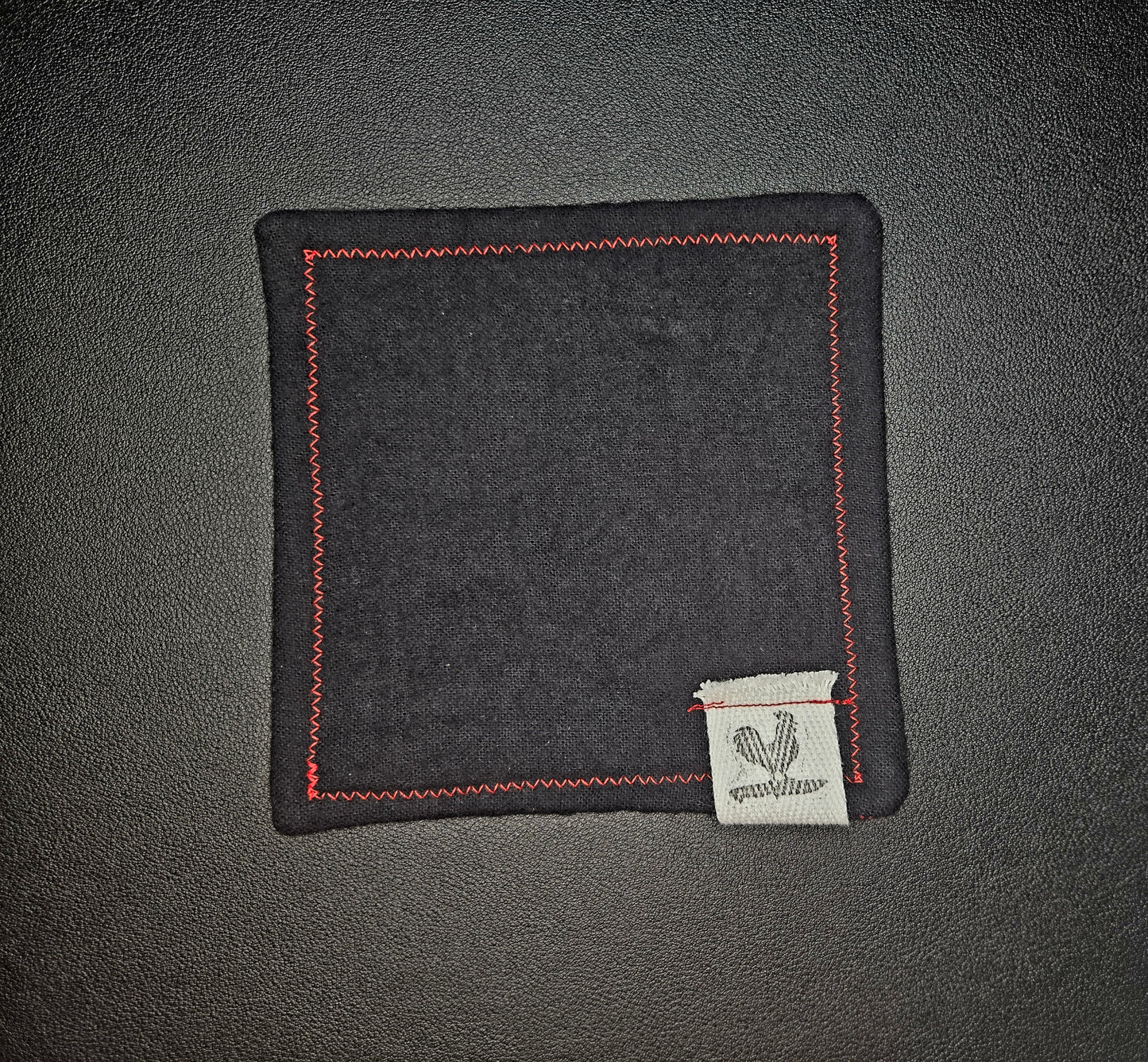Rooster Ridge Rags Black with Red Stitching