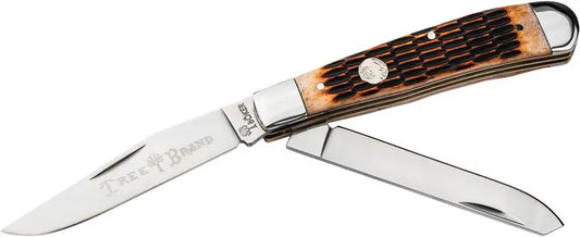Boker Tree Brand Trapper Amber Bone