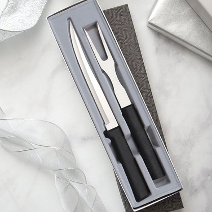 Rada Carving Set Black Resin Handle