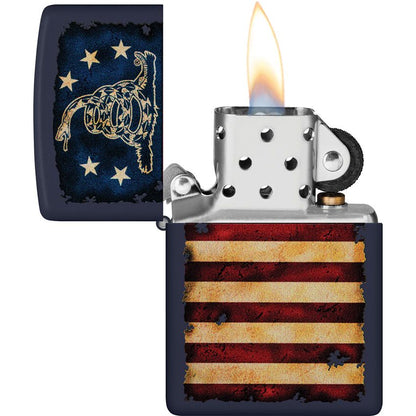 Zippo Don't Tread On Me Blue