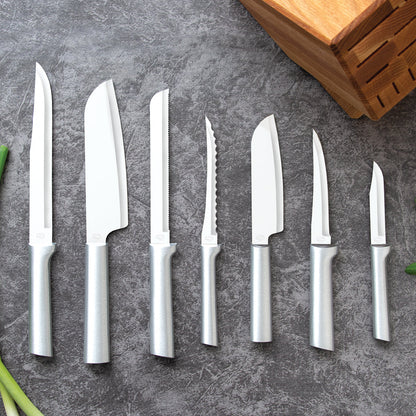 Rada Essential Oak Block Silver Aluminum Handle