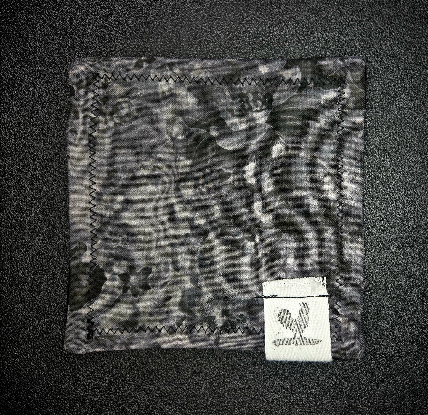 Rooster Ridge Rags Gray and Black Flowers