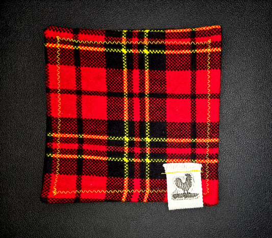 Rooster Ridge Rags Red, Black, and Yellow Plaid, Yellow Stitching