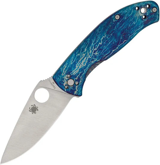 Spyderco Tenacious R.I.L. Titanium Blue Disarray