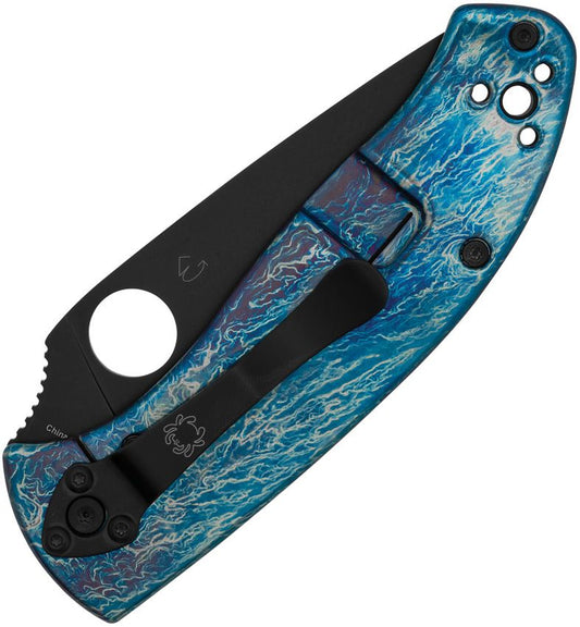 Spyderco Tenacious R.I.L. Titanium Blue Disarray/Black