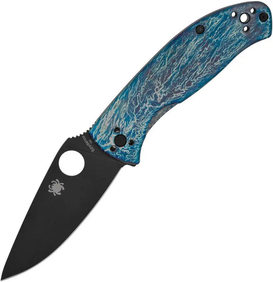 Spyderco Tenacious R.I.L. Titanium Blue Disarray/Black